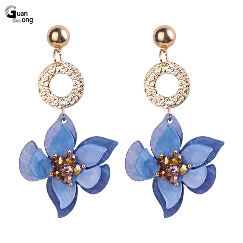 GUANLONG модные большие акриловые серьги капли для женщин 2018 эффектные элегантные