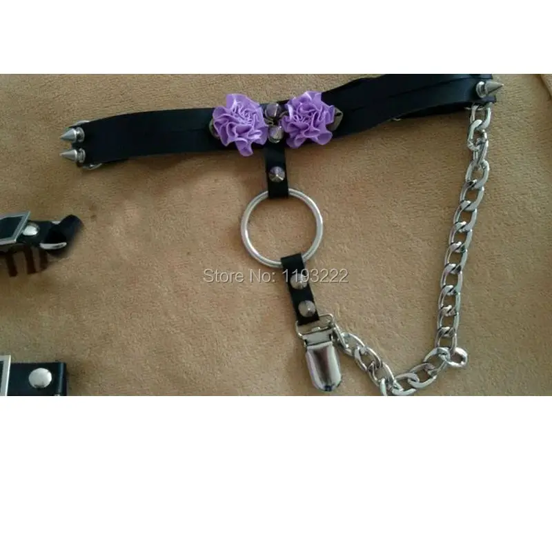 Готический панк ручная работа Харадзюку искусственная кожа мягкая веганский