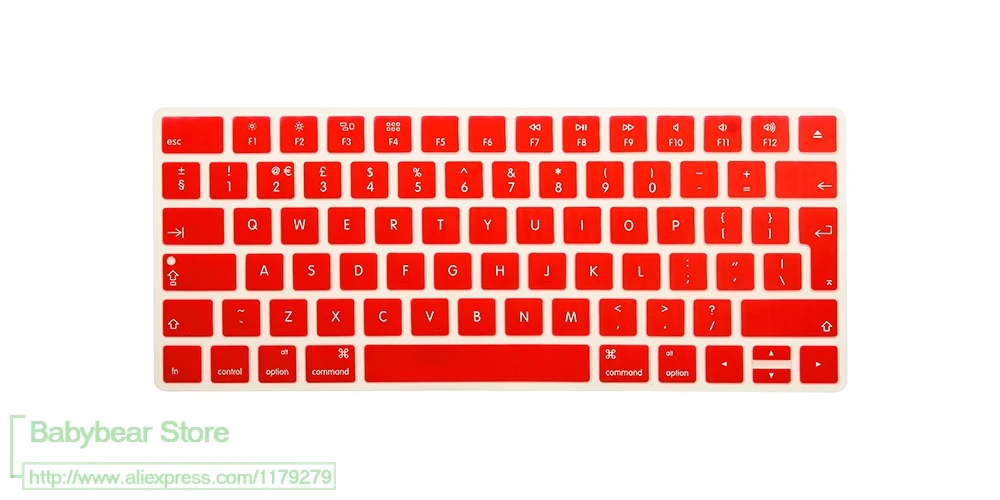 red ЕВРО Великобритания Английский для Apple IMAC ПК компьютер Bluetooth беспроводная Волшебная клавиатура защитная пленка защитная клавиатура протектор - Цвет: red