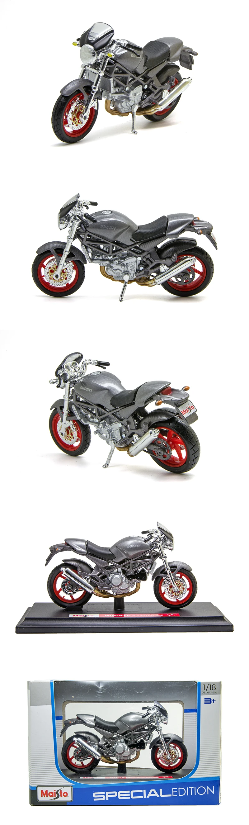 Maisto 1:18 модели мотоциклов Ducati S4 литой пластик мото миниатюрная гоночная игрушка для коллекции подарков