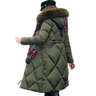 Большой меховой зимняя куртка утепленная парка женщин шить тонкий длинное зимнее пальто зимняя куртка на пуху; Домашние тапочки из хлопка для женщин парка на пуху пуховая куртка для женщин 2019