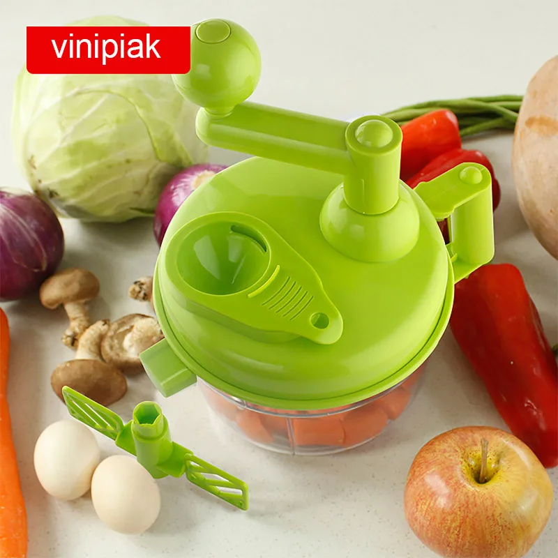 Многофункциональный кухонный ручной измельчитель для овощей большая емкость
