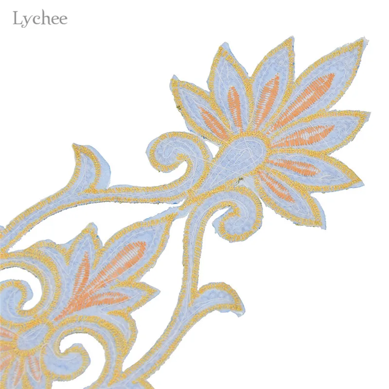 Блестки Lychee Цветочная нашивка одежда вышитые нашивки для шитья своими руками