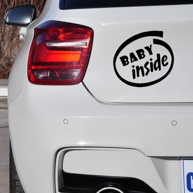 SLIVERYSEA Baby Inside On Board забавная наклейка для автомобиля с надписью тела ребенка