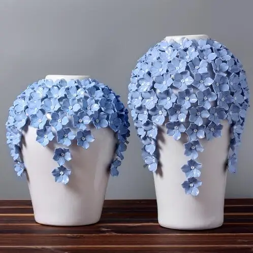 Керамическая желтые цветы ромашки ваза home decor большие напольные вазы для свадьбы