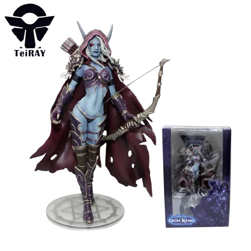 Игра WOW Lich King Sylvanas Windrunner Figma Аниме Darkness Ranger леди ПВХ фигурку игрушки Brinquedos Дети