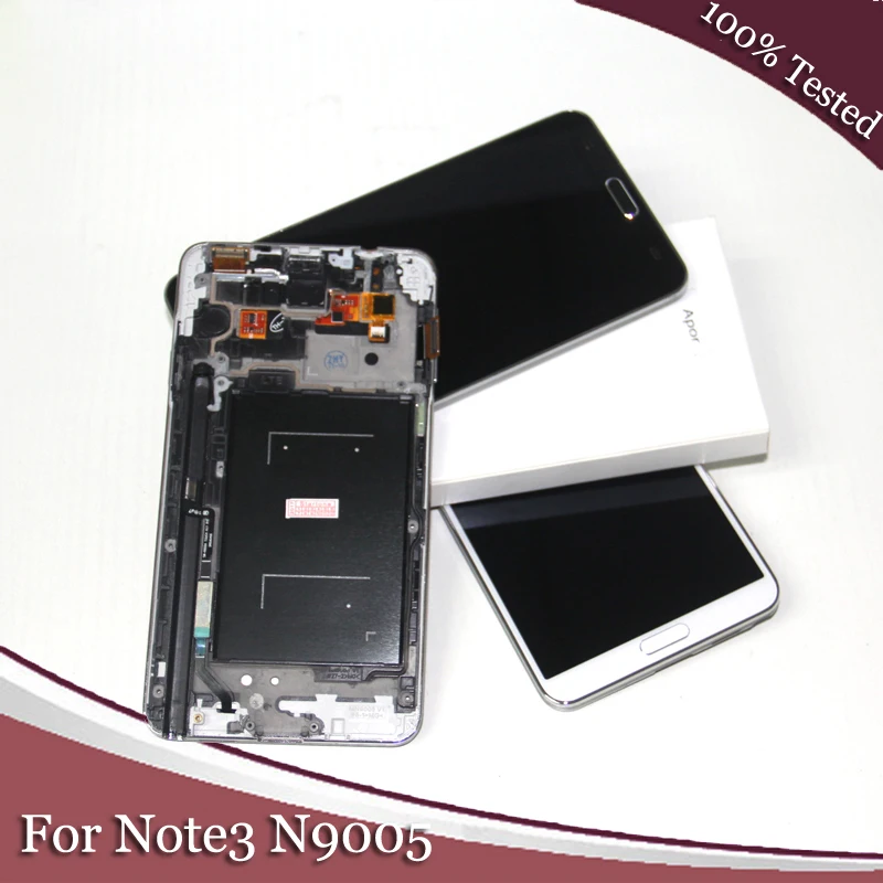 Совместимый с samsung galaxy note3 note 3 n9005 ЖК экран рамкой в сборе для Note 3|Экраны мобильных