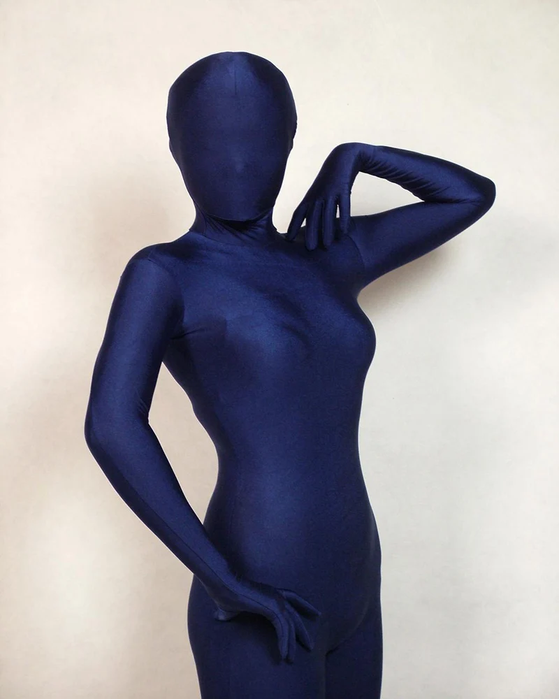 Dark Blue Full Body Spandex/lycra Bodysuit Zentai Leotard Suit Adult Size Costumes Fancy Dress | Тематическая одежда и