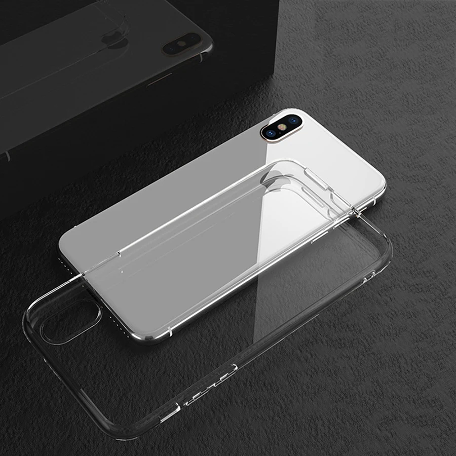 Slim Transparent Case TPU Phone For iPhone 7 8 Plus Silicone protective shell Cases 6 xr 11 |