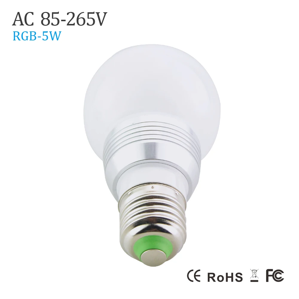 

New Full Color E27 RGB LED 5W Stage light AC85V-265V LED Magic Ball Bulb Disco DJ lamp Party Club For Holiday Decoration+ Remote