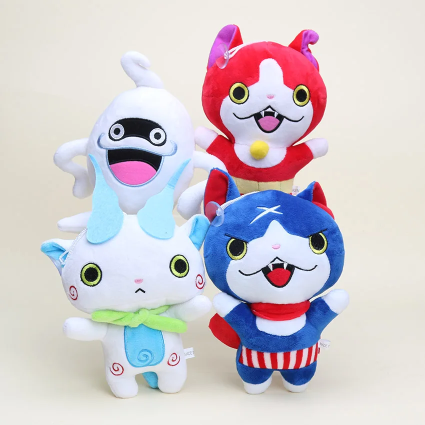 20 см часы Jibanyan Komasan Whisper Kawaii Youkai плюшевые игрушки Yo kai Yokai мягкие набивные куклы из