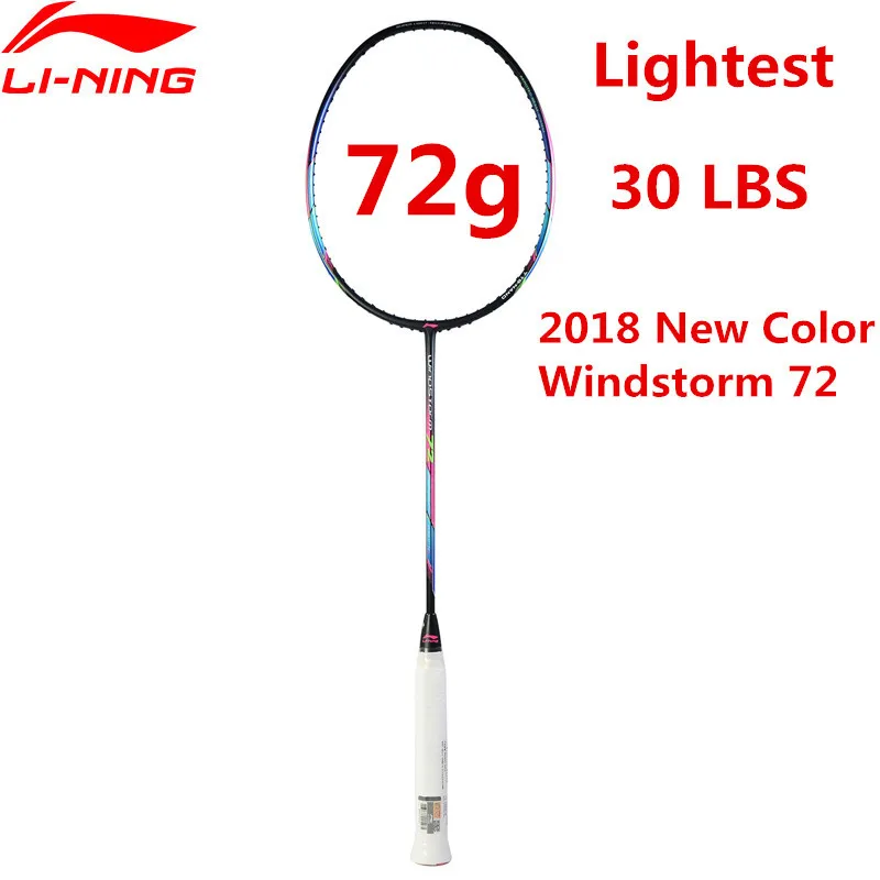 72g Li Ning супер легкая ракетка для бадминтона профессиональная из углеродного