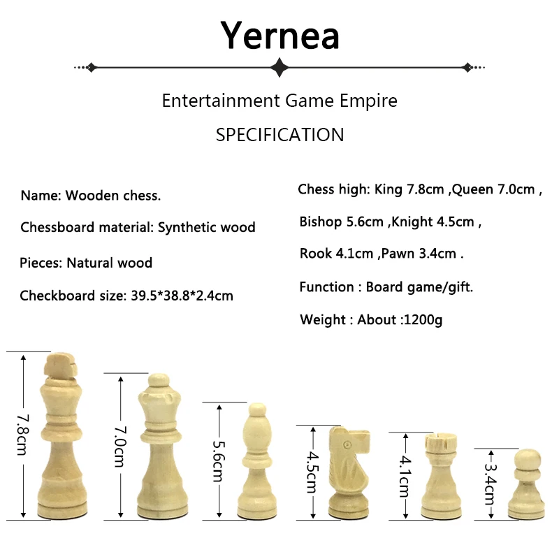 Yernea Магнитная Шахматная игровая деревянная доска Шахматный набор твердая деревянная шахматная доска магнитные части развлечения шахматы игры