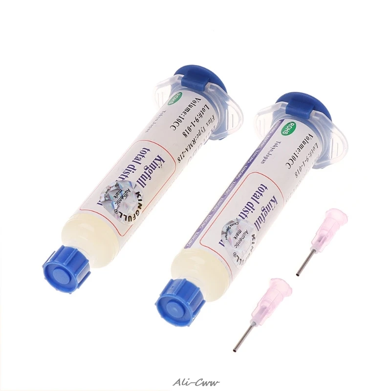 Флюс припоя с иглами высокой вязкости без очистки 10 куб. См 2 шт. | Инструменты