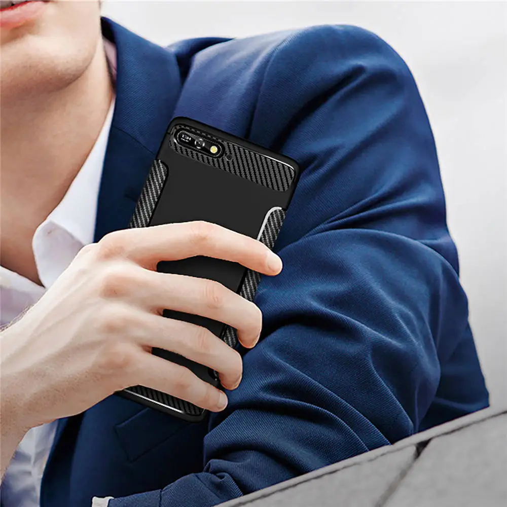 Matte Phone Covers Cases For HUAWEI Honor 7A 16GB 32GB Carbon Case Honor7A Pro Dual Soft Silicon TPU Mens Woman |