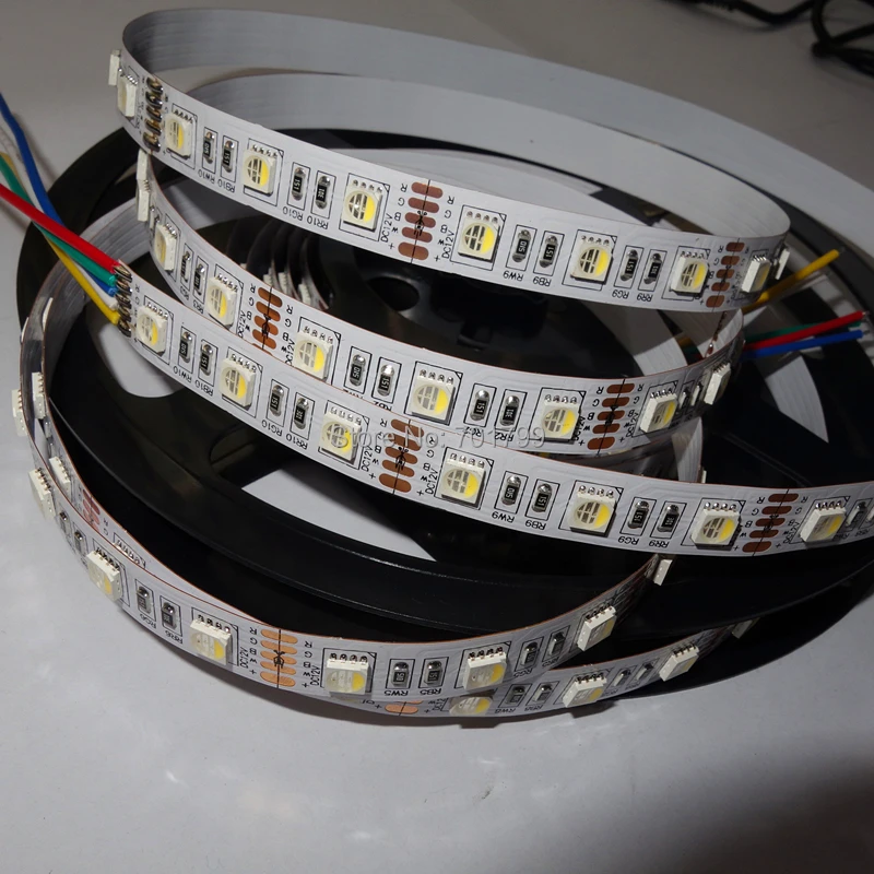 Новая Светодиодная лента 5050 SMD 4 в 1 RGBW(6500K) 60 светодиодов/м вход 12 В постоянного