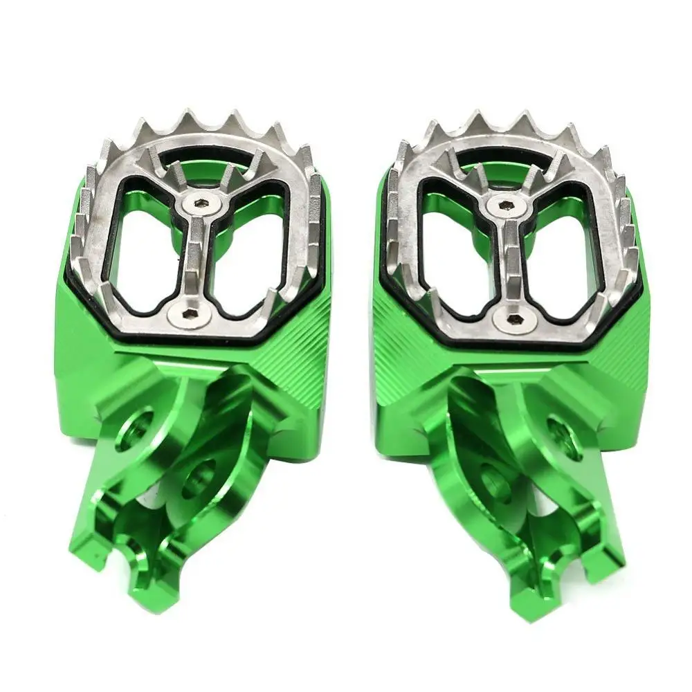 Зеленый CNC MX ножной Peg Dirt Bike Яма Мотокросс педаль для Honda CR125 CR250 CRF 250X CRF150R 150R 250R подставки для ног - Цвет: Зеленый