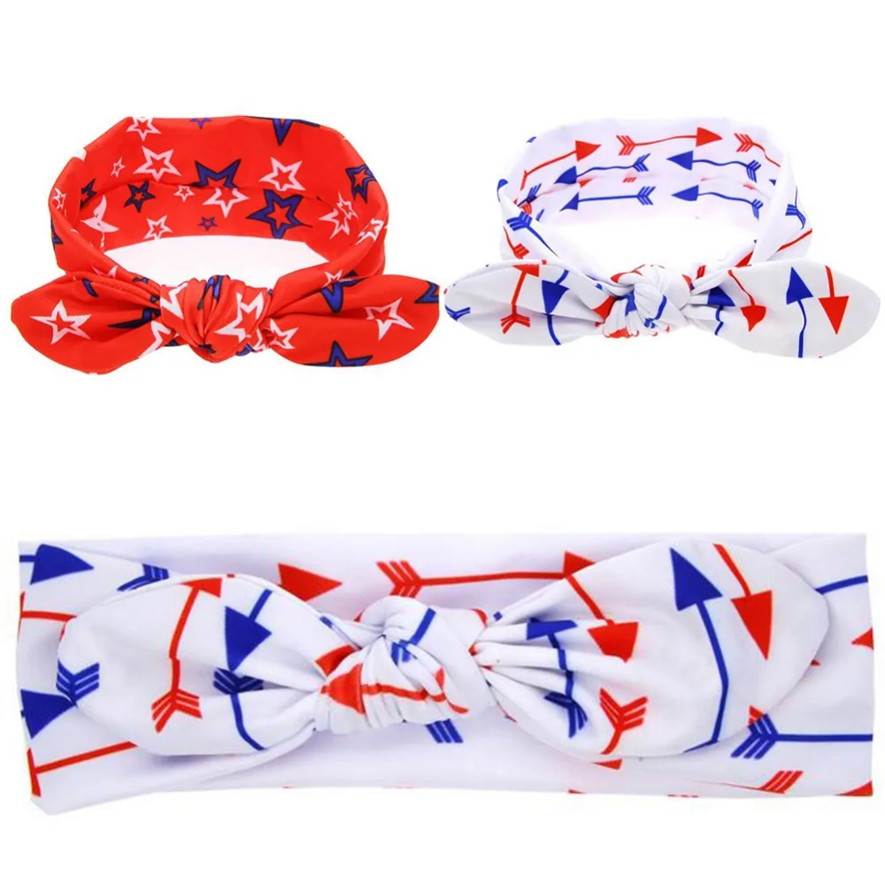 Baby Turban Head Wraps American Independence Day Top Knot Headband Red White and Headwrap | Украшения и аксессуары