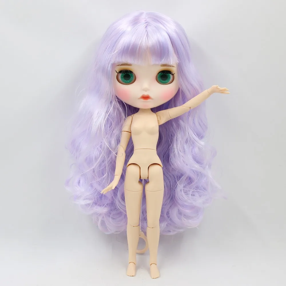 ICY DBS шарнирная кукла Blyth toy белая кожа шарнирное тело матовое лицо микс фиолетовые