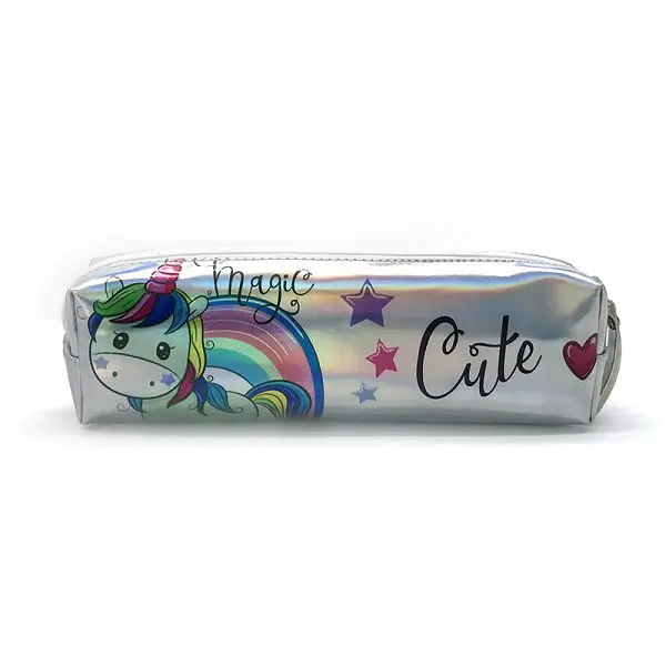 Unicorn E Карандаш кактус чехол Trousse Scolaire Estuche Единорог Escolar школьный пенал для карандашей Фламинго Альпака Estuches Laser Scolaire Stylo - Цвет: Unicorn E
