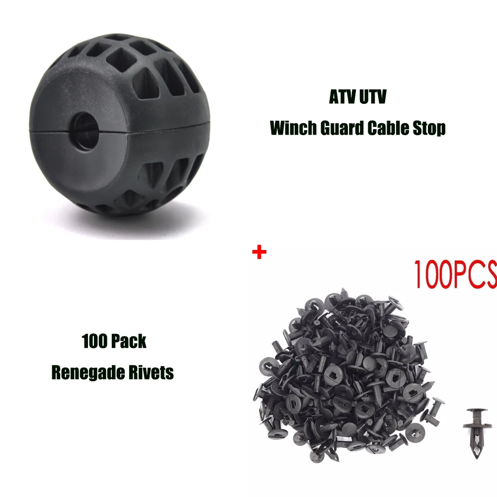 Лебедка для ATV UTV защитный кабель Stop+ Renegade заклепки 100 упаковка для Can Am Maverick Commander Outlander для John Deere Gator TX
