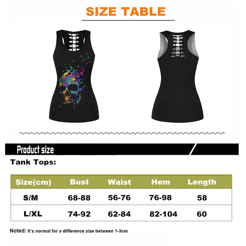 Женский спортивный жилет с 3D принтом черепа рубашки для йоги открытая блузка