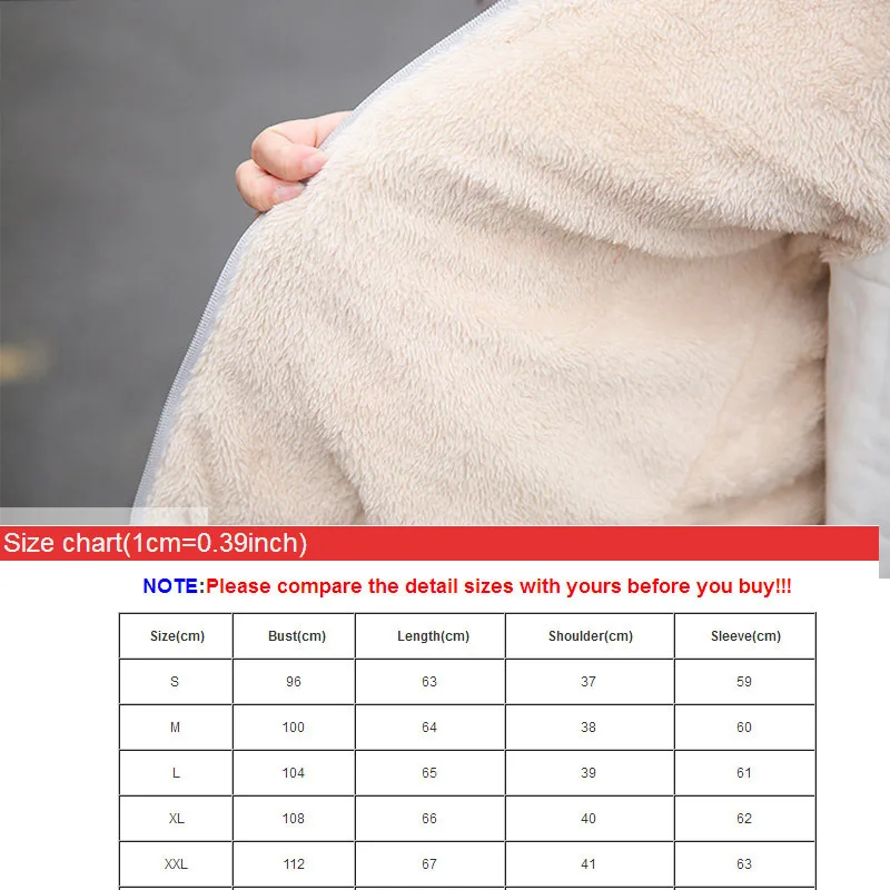 

Autumn 2017 Parkas basic jackets Female Women Winter plus velvet lamb hooded Coats Cotton Winter Jacket Womens Outwear coat 40