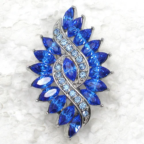 

Wedding party brooch pendant Marquise Blue Rhinestone Flower Pin brooches C597 B