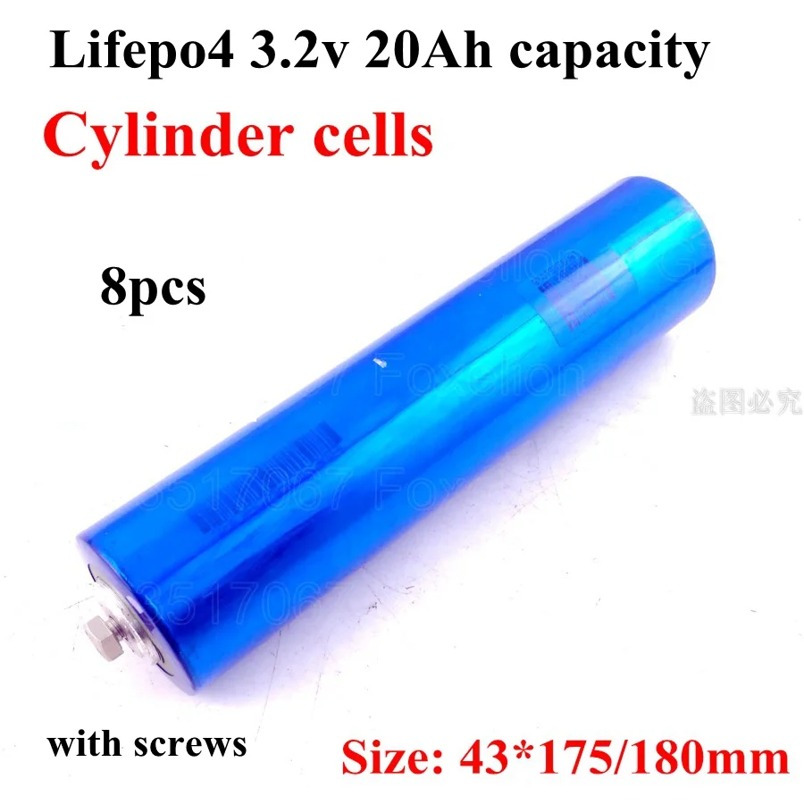 8 шт. lifepo4 3 2 v 20Ah клетки 43180 ионных цилиндр для упаковки &quotсделай сам&quot фара
