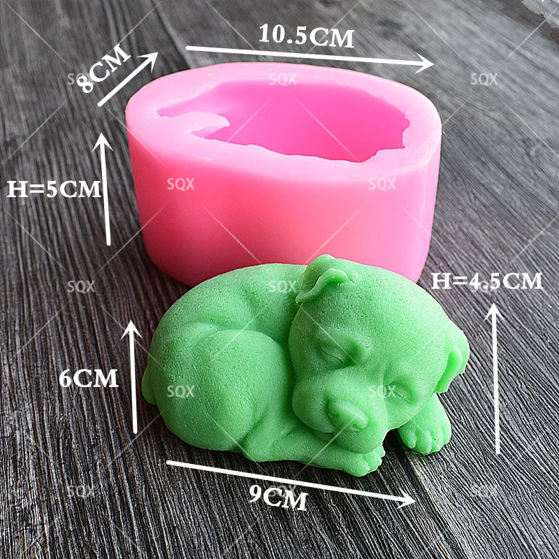 3D Свеча для собак пресс-формы сахара украшения торта Fondant (сахарная) шоколадная