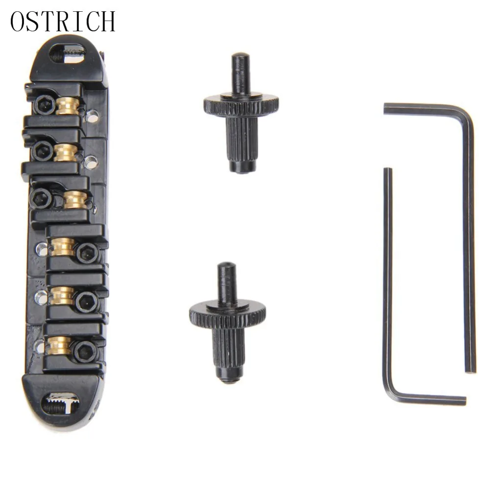 Латунный роликовый седло Мелоди о матический мостик для электрогитары LP (черный)