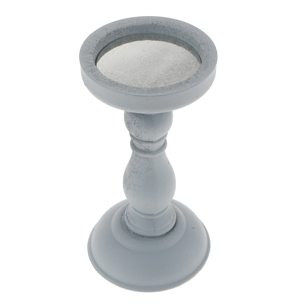 Деревянный подсвечник канделябры столешница A-White M - Цвет: A - Grey S