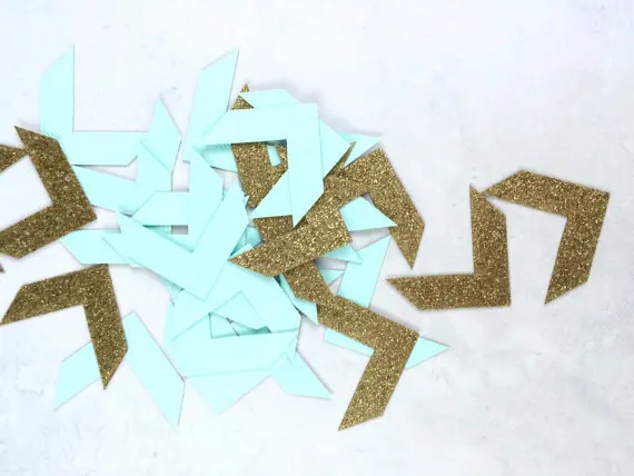 

Шеврон конфетти | Стрелка конфетти | Украшения для будущей мамы | Свадебные украшения Декор стола Скрапбукинг конфетти