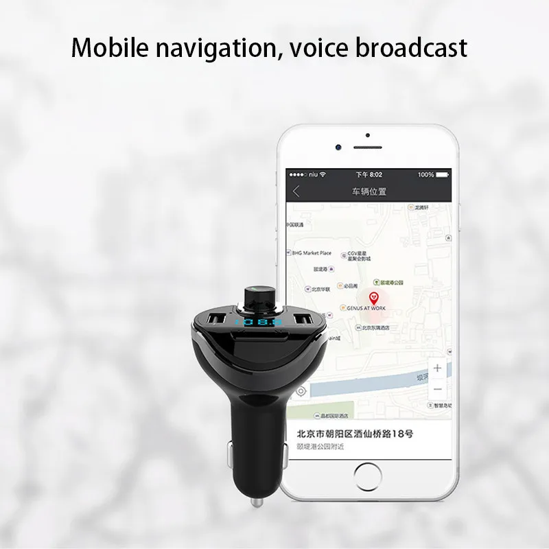 Аудио MP3 плеер Автомобильный Bluetooth fm передатчик беспроводной модулятор