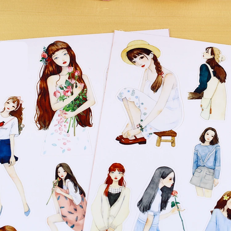 15 шт. креативные милые самодельные Цветочные наклейки|self-made stickers|stickers stickersluggage