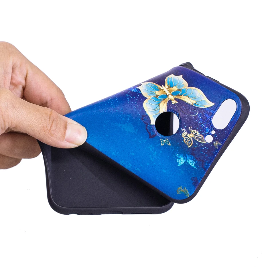 Ccdz тиснением силиконовый чехол для Huawei Honor 9 lite матовый рисунок панды Мягкие TPU
