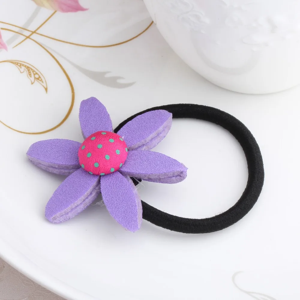 C 1 шт. Новые резинки для волос кольцо дети волосы бант аксессуары для волос с изображением подсолнуха на голову эластичная повязка для головы с нахлестом