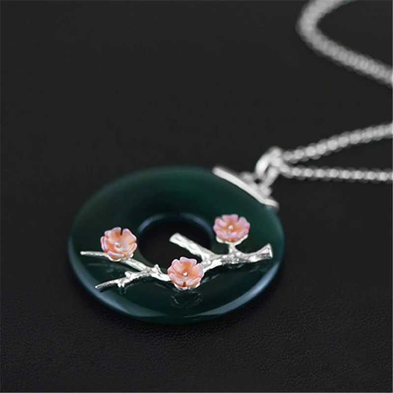 Lotus Fun Moment реального 925 пробы серебро Модные украшения основа сливы цветок Дизайн