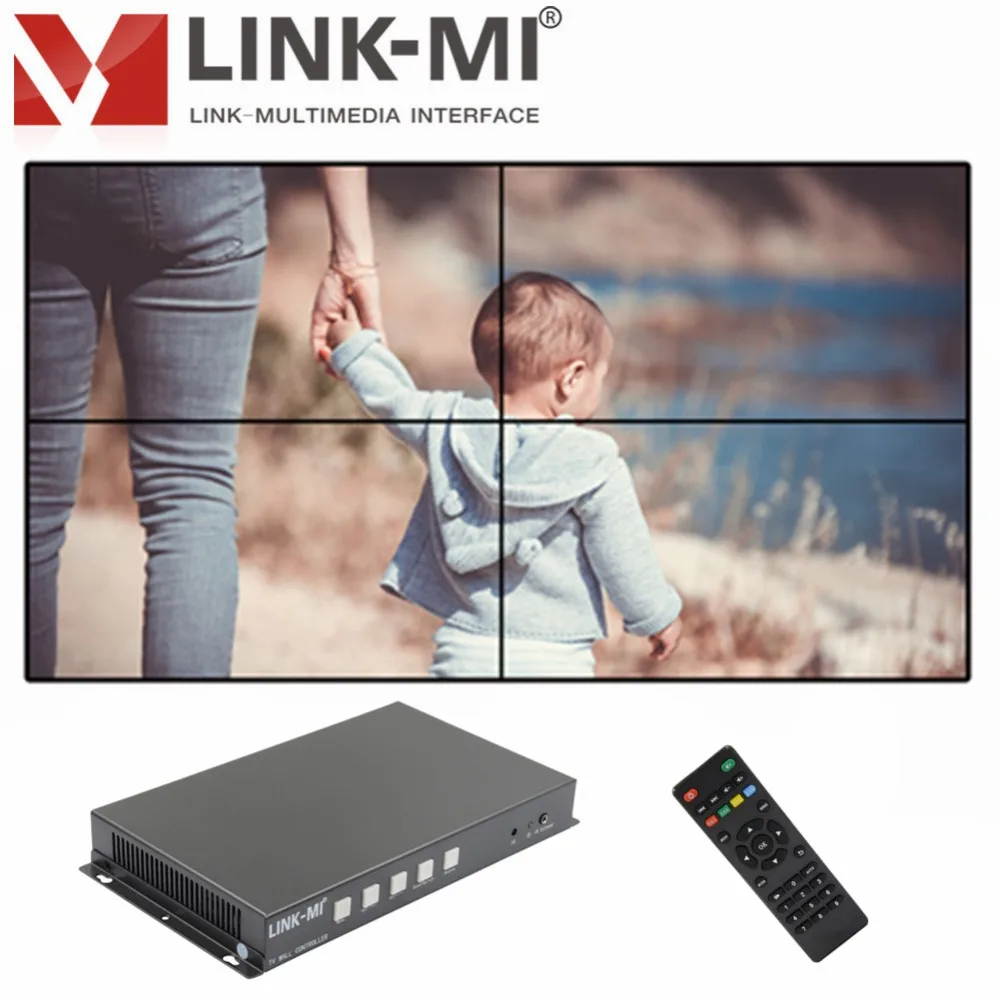 ЛМ ТВ 04S 2x2 видео настенный контроллер USB/HDMI процессор 4 показывает экран