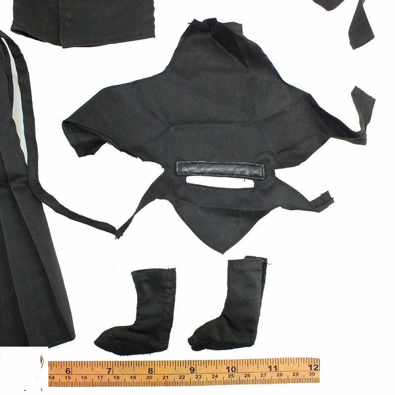 

1/6 Female Clothes Set Accessories Ninja Kunoichi Black Colors for 12 inches Woman Action Figure