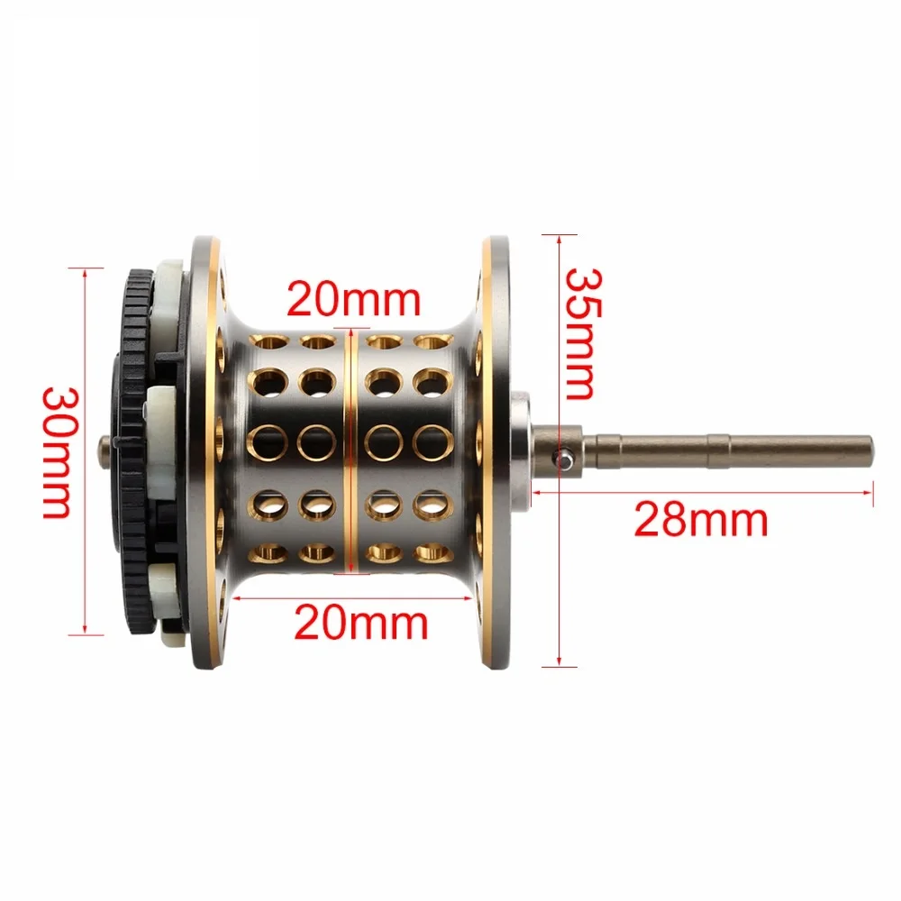 LUNA 7.6:1 Baitcasting Fishing Reel 12BB 5.0kg 151g Super Light Machined Aluminum Spool for Carp | Спорт и развлечения