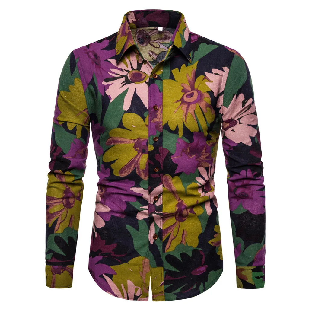 2019 новые стильные мужские летние модные бизнес для отдыха принтом маргаритки