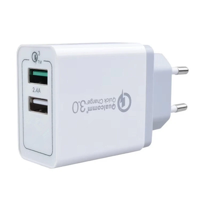 Сетевое зарядное устройство с 2 USB-портами быстрая зарядка QC 3 0 | Мобильные