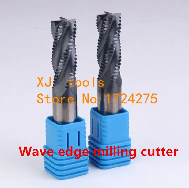 

Free Shipping 1 pcs 4F*10*10*25*75mm wave edge rough milling cutter Milling Tools Carbide ,CNC milling tools, Nc tool