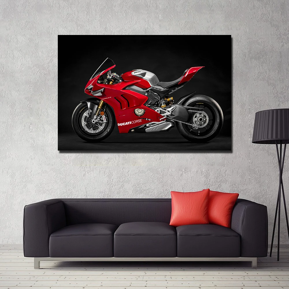 Ducati Panigale V4 R гонки мотоцикл HD обои картина Печать на холсте DIY картины в рамке настенный Арт плакат для домашнего декора