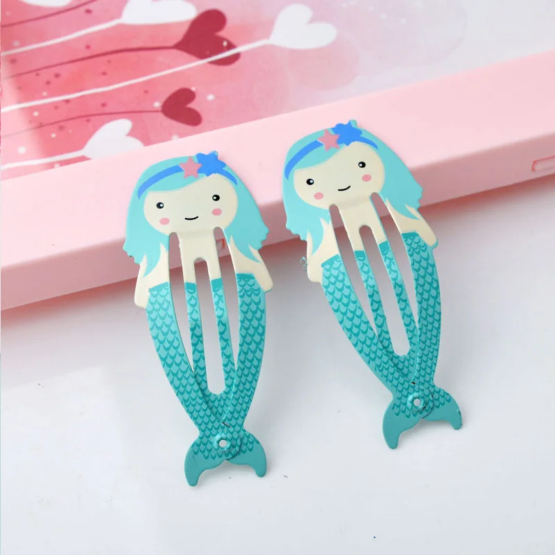 2 шт./компл. милые металлические заколки с изображением фруктов для маленьких