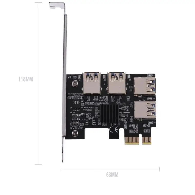 PCI-E Райзер PCI Express 1X до 16X Райзер-карта от 1 4 USB 3 0 усилитель концентратора адаптер с