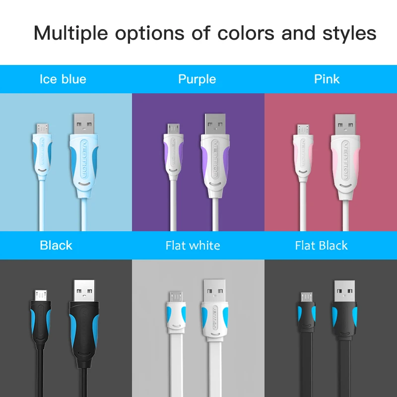 Кабель Micro USB Vention быстрая зарядка провод для Android мобильный телефон кабель