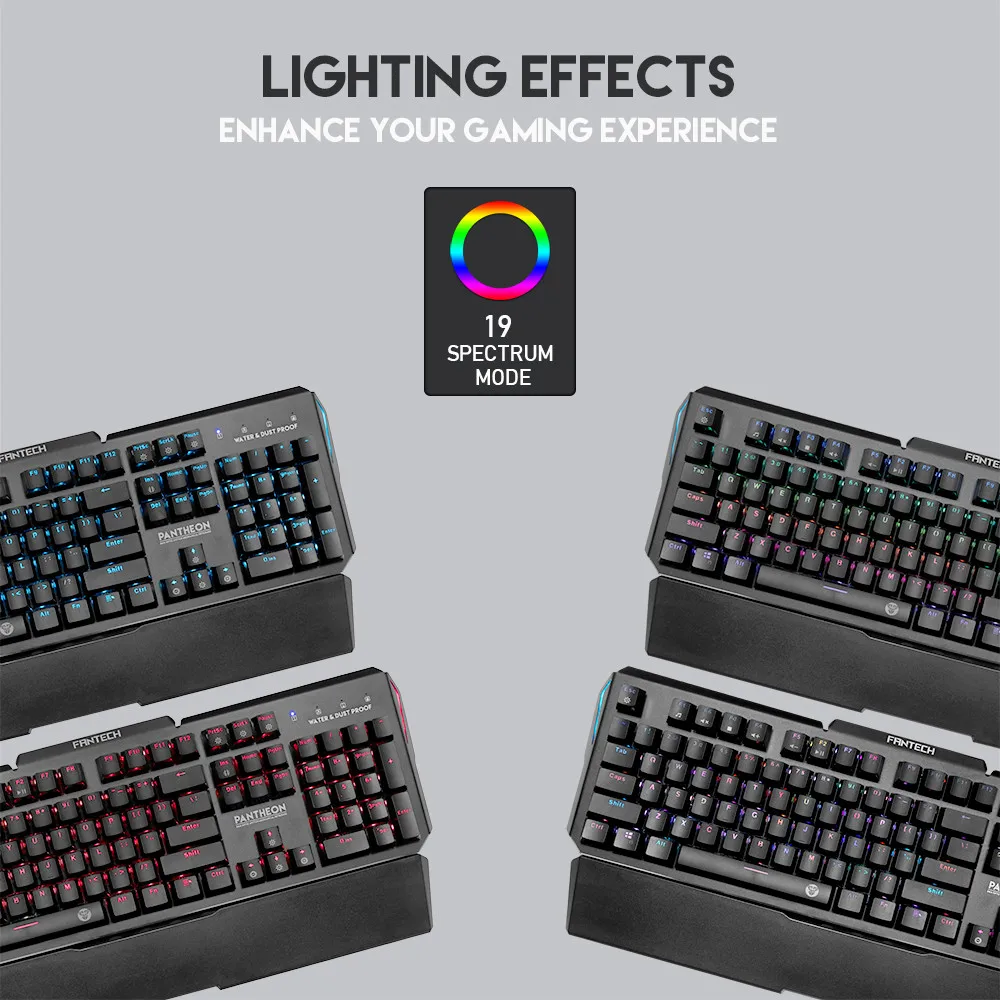 VOBERRY fantech MK882 Профессиональный RGB USB Цвет Подсветка игры Водонепроницаемый механическая клавиатура чувствовать себя