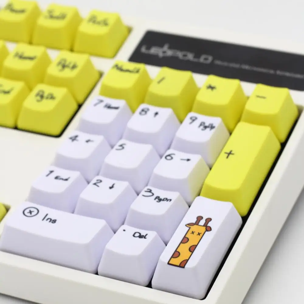 YMDK OEM профиль животных краситель подлежащая покраске PBT колпачок для клавиш 108